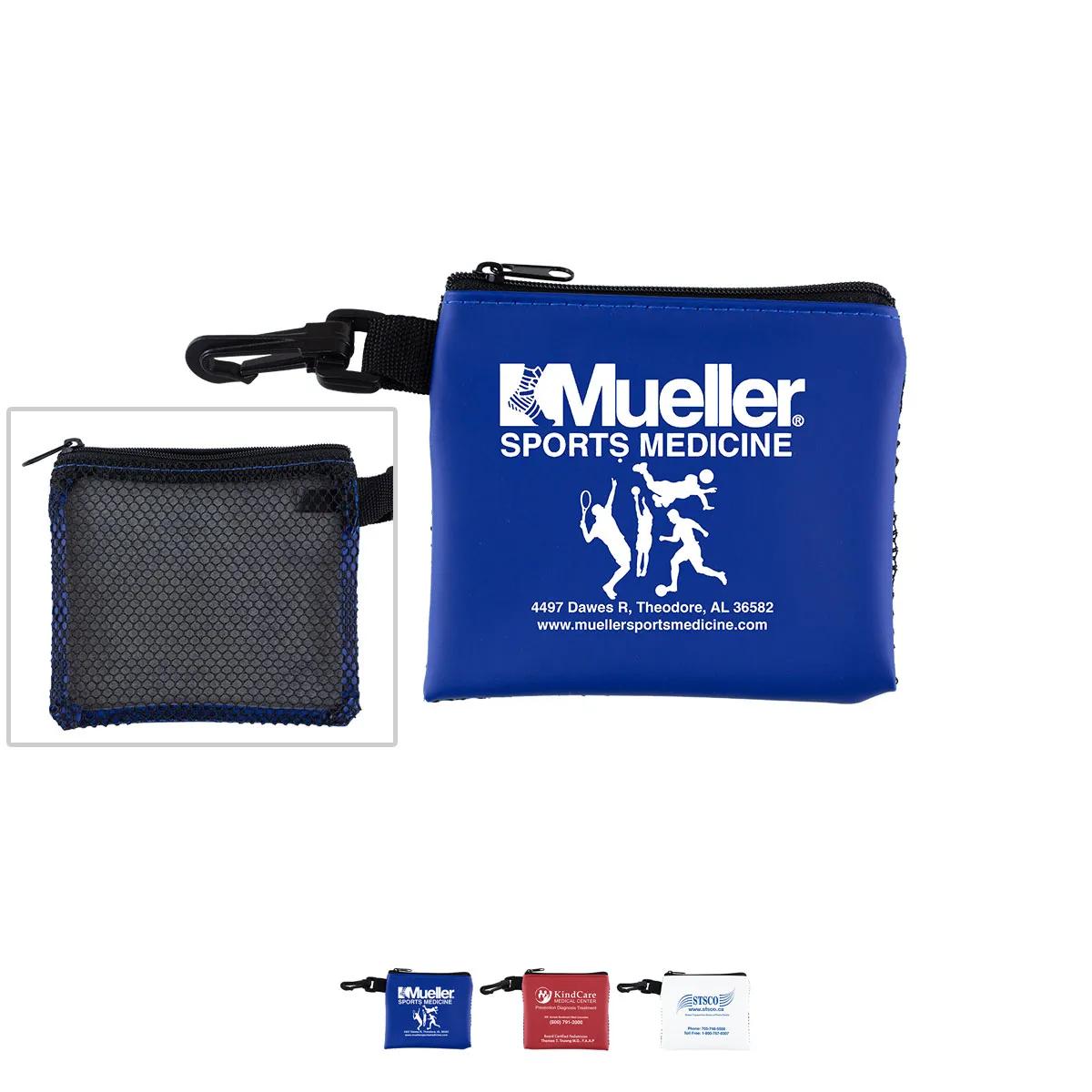 Mesh Zipper Storage Pouch Small See-Through - 5 x 4.25 in