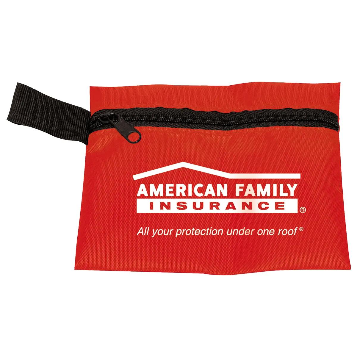 First Aid Kit 19 Piece Zipper Pouch Polyester - 5 x 4.25 in - product view 2