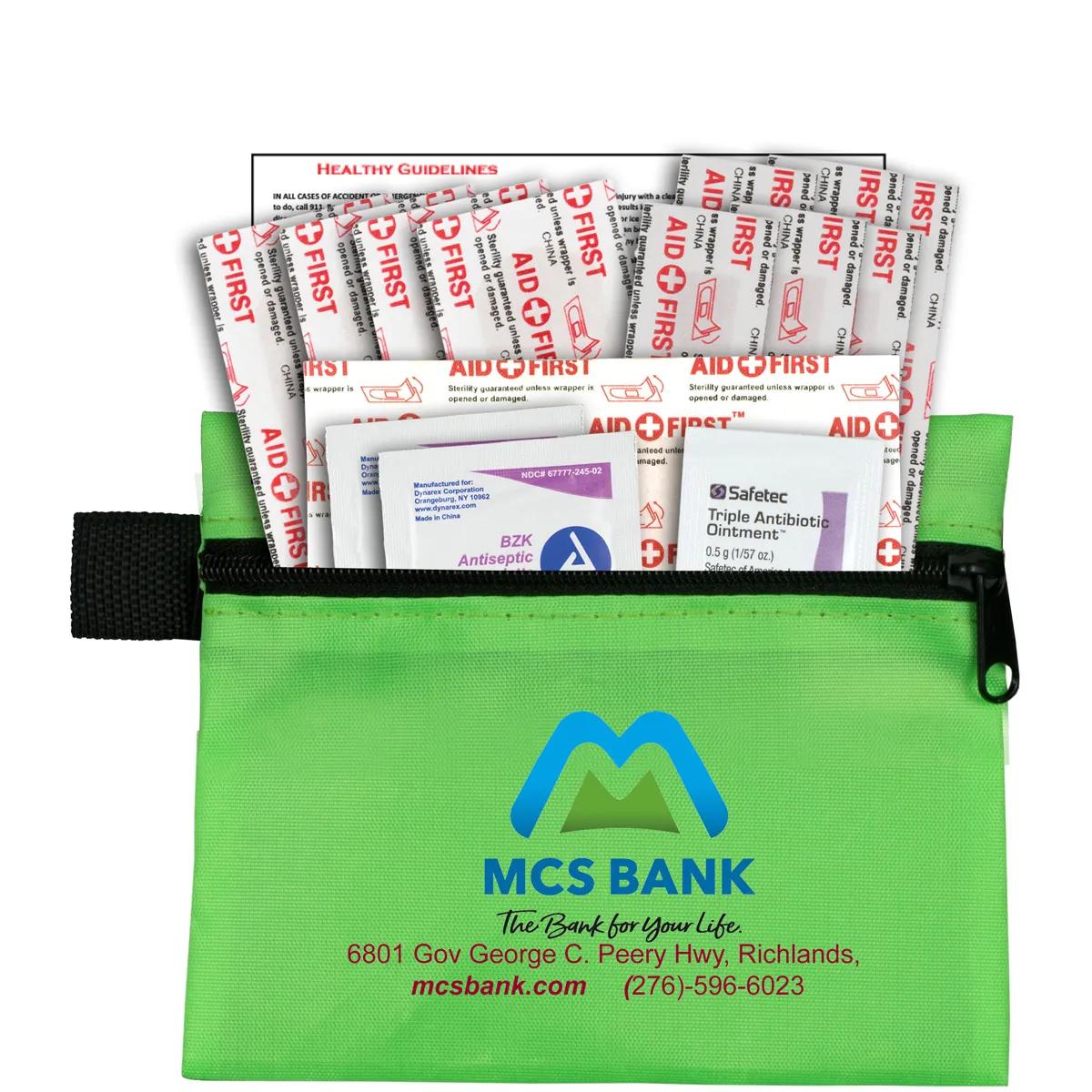 First Aid Kit 19 Piece Zipper Pouch Polyester - 5 x 4.25 in - product view 12