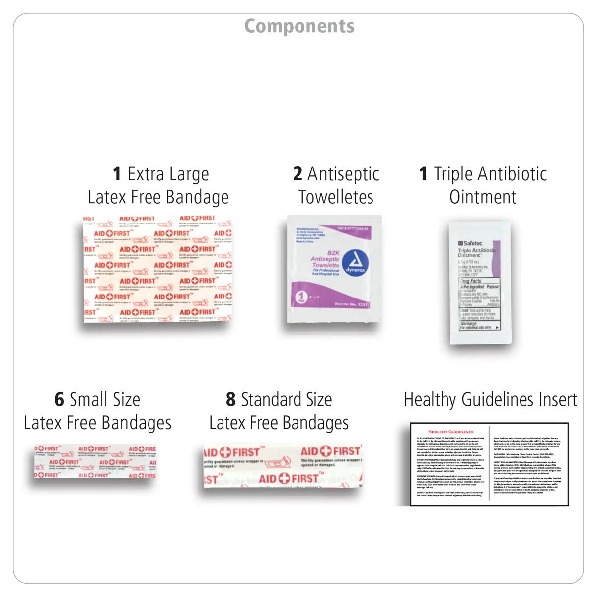 First Aid Kit 19 Piece Zipper Pouch Polyester - 5 x 4.25 in - product view 24