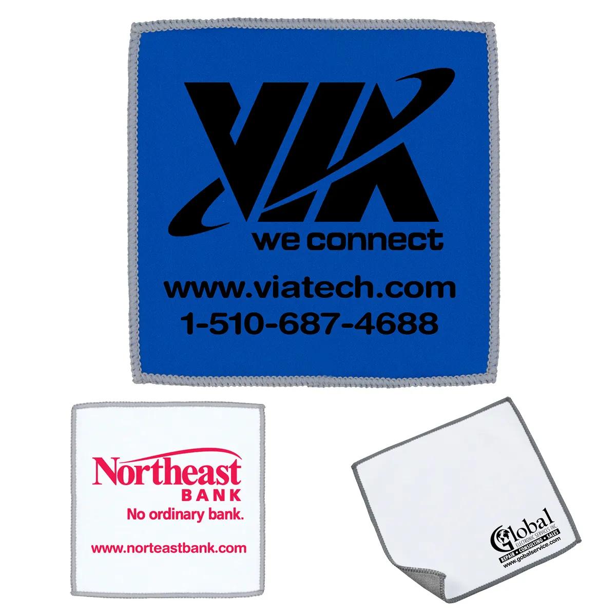 Microfiber Cleaning Cloth Double-Sided Spot Color - 6 x 6 in