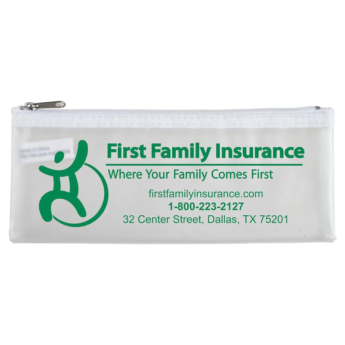 Pencil Pouch Vinyl Zipper Dubai Style - 8.25 x 3.4 in - product view 4