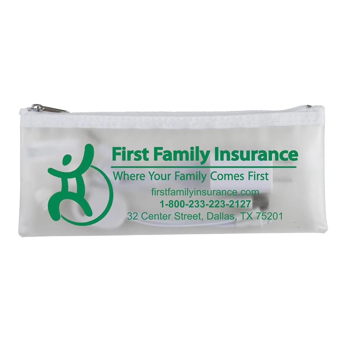 Pencil Pouch Vinyl Zipper Dubai Style - 8.25 x 3.4 in - product view 6