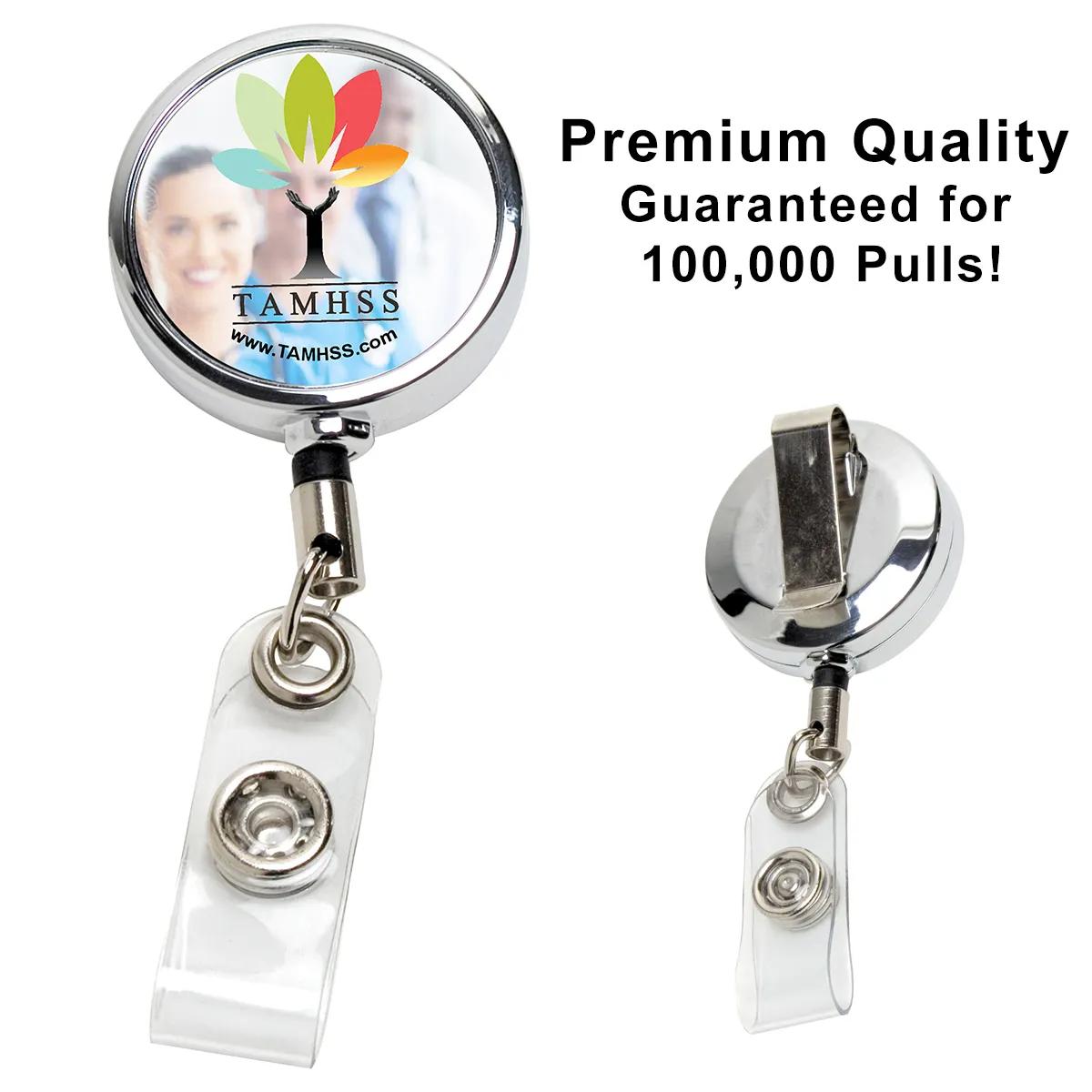 Badge Reel Chrome Metal Dublin Full Color - 1.25 in Round