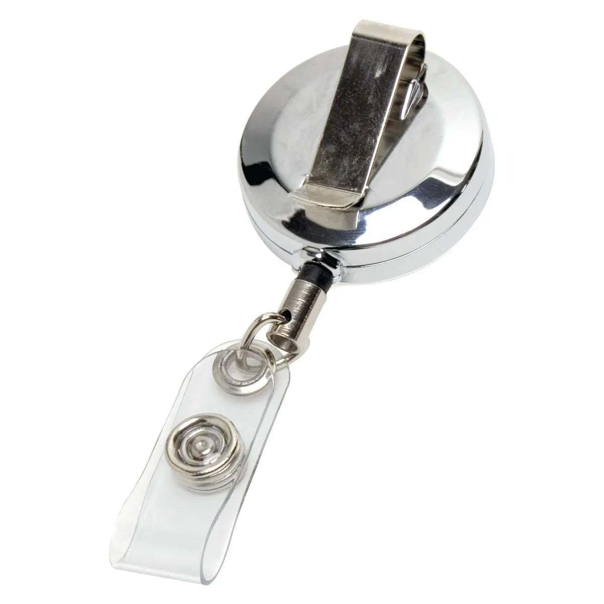 Badge Reel Chrome Metal Dublin Full Color - 1.25 in Round - product view 2