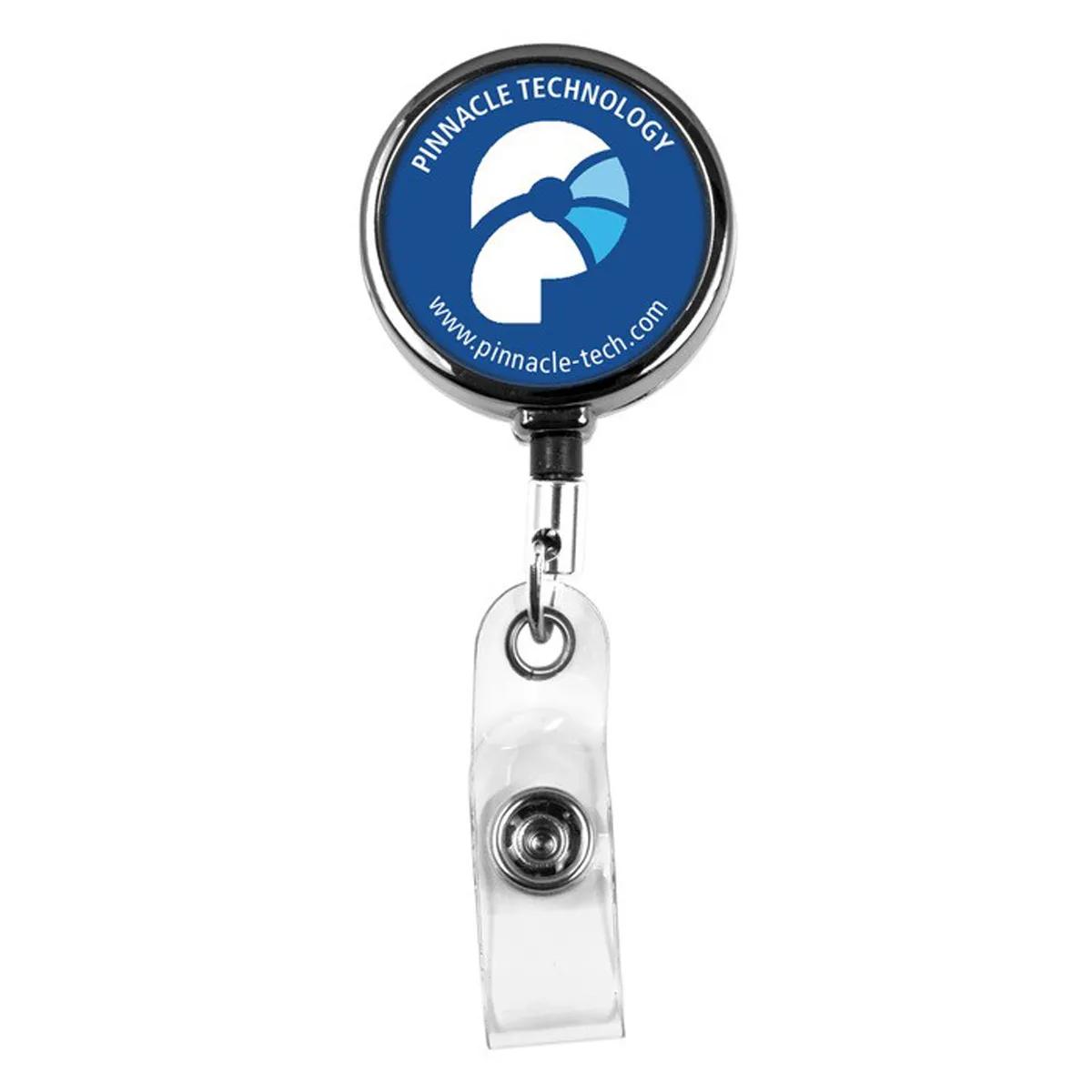 Badge Reel Gunmetal Metal Dublin Full Color - 1.25 in Round - product view 3