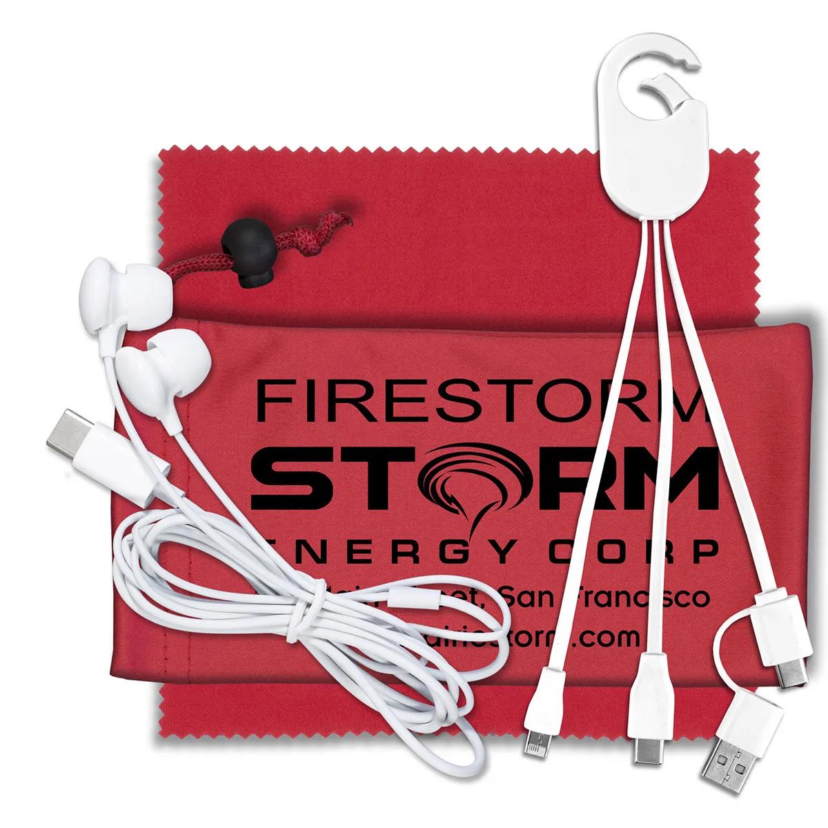 Mobile Tech Charging Kit Microfiber Cinch Pack - 5 x 4.25 in - product view 8