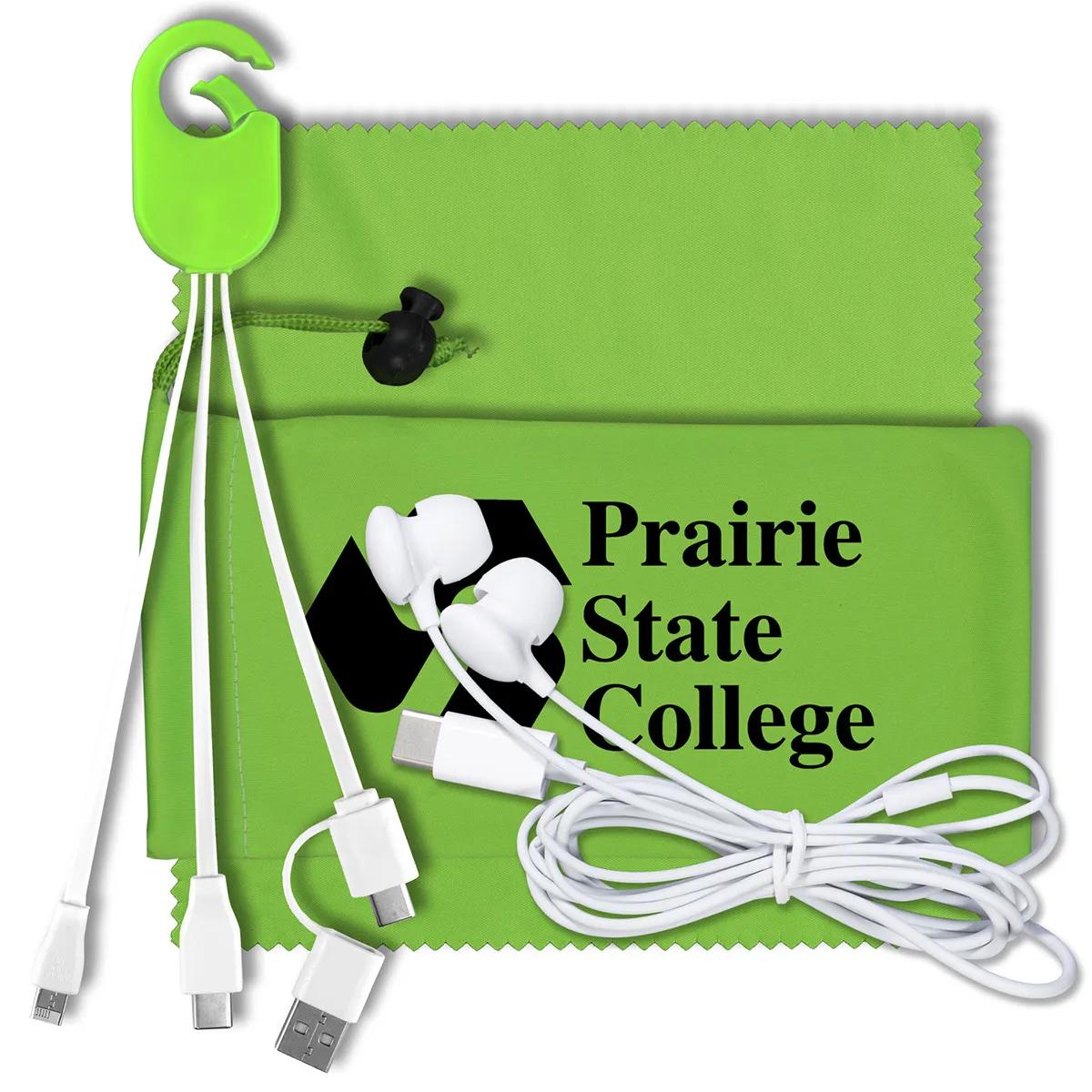 Mobile Tech Charging Kit Microfiber Cinch Pack - 5 x 4.25 in - product view 9