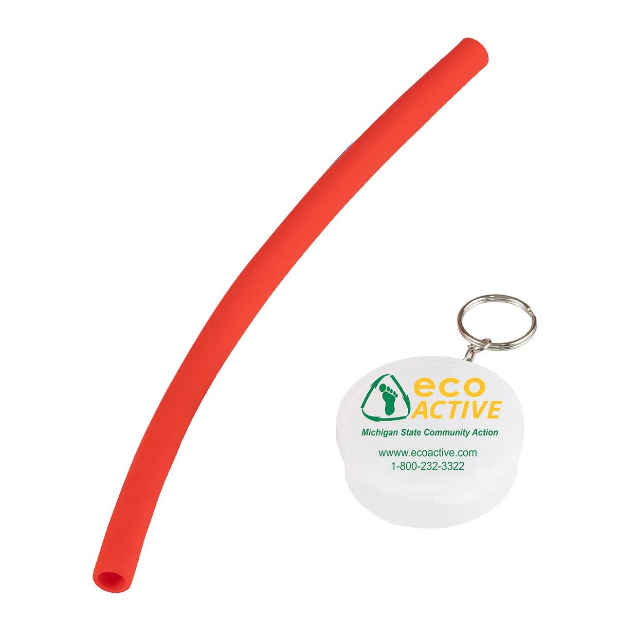 Silicone Straw Reusable Flexible Wide Mouth - 10 in Long - product view 2