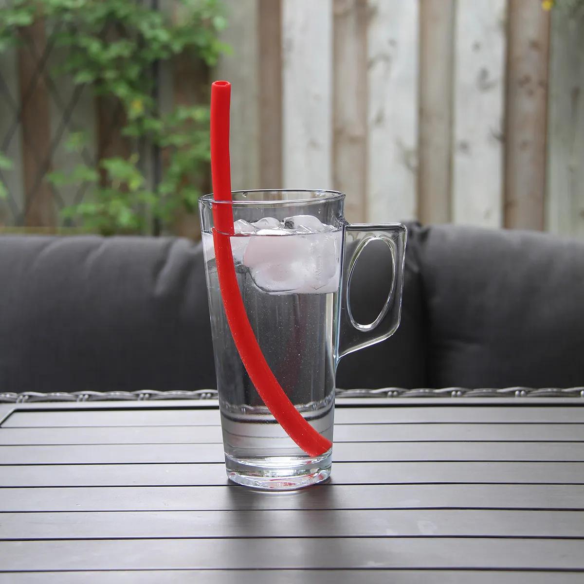 Silicone Straw Reusable Flexible Wide Mouth - 10 in Long - product view 10