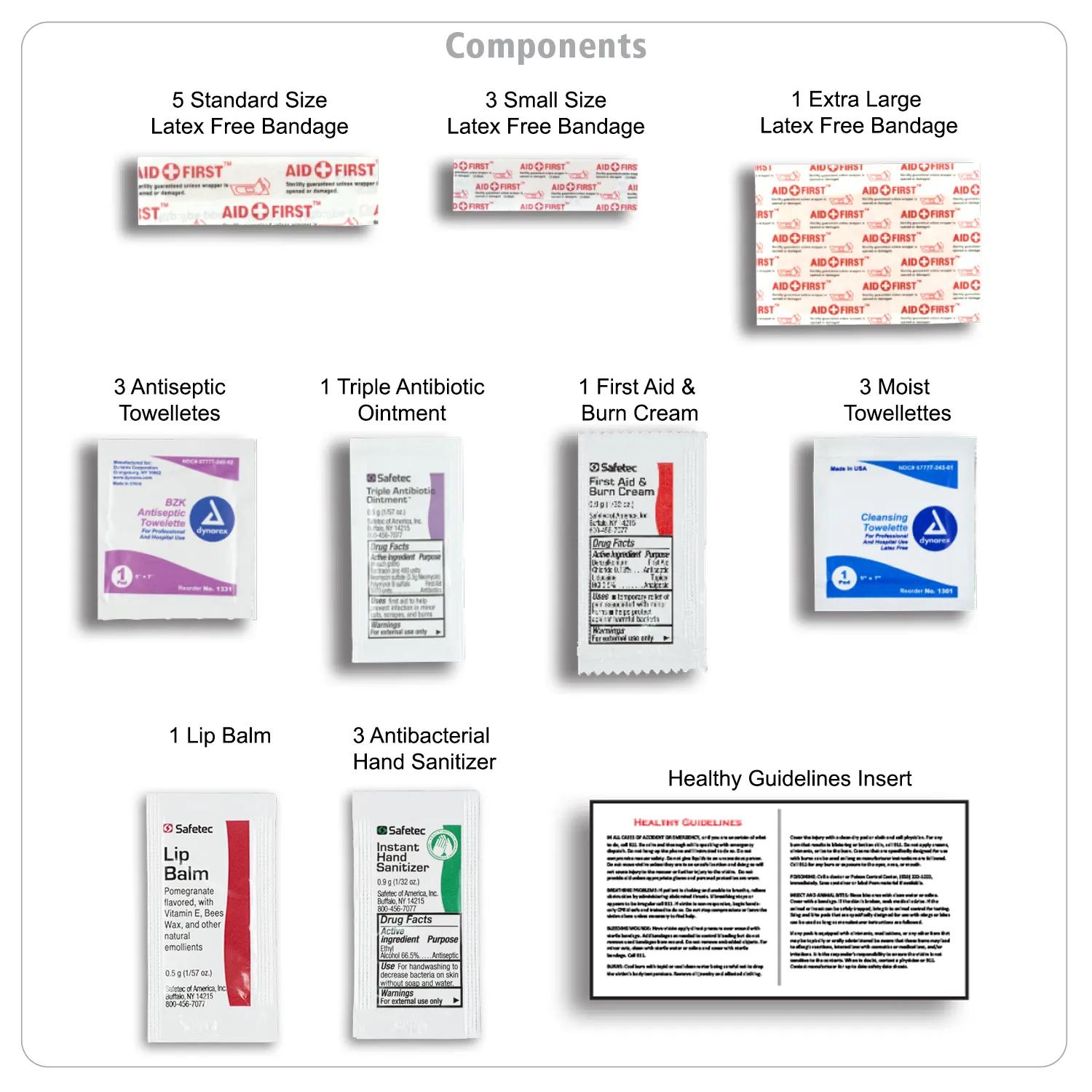First Aid Kit Elara 22 Piece Heathered Pouch - 4.5 x 4.5 in - product view 14