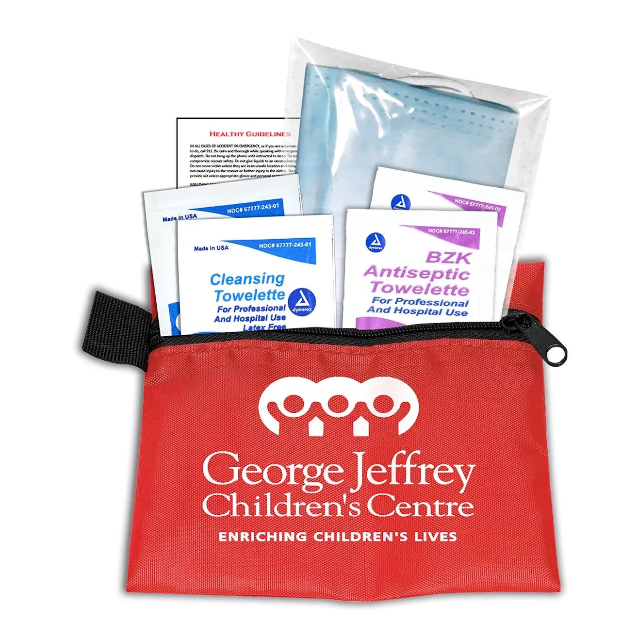 First Aid Kit 5 Piece Antiseptic Polyester Pouch - 5 x 4.3 in - product view 2