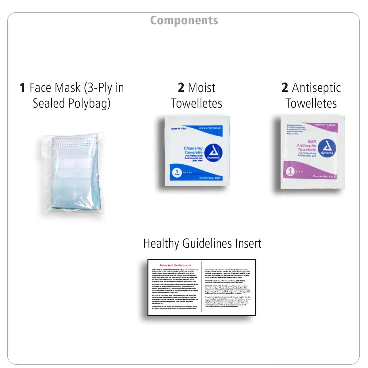 First Aid Kit 5 Piece Antiseptic Polyester Pouch - 5 x 4.3 in - product view 29