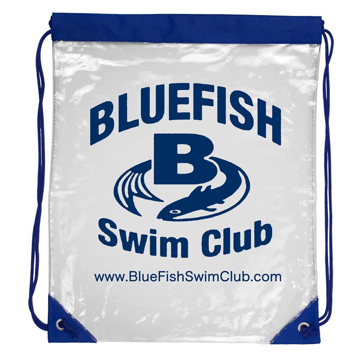 Clear Drawstring Backpack Stadium Compliant PVC - 13 x 16 in - product view 3