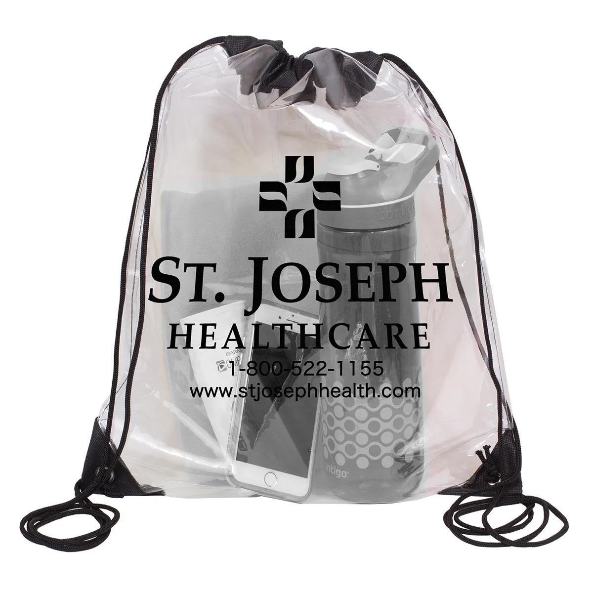 Clear Drawstring Backpack Stadium Compliant PVC - 13 x 16 in - product view 8