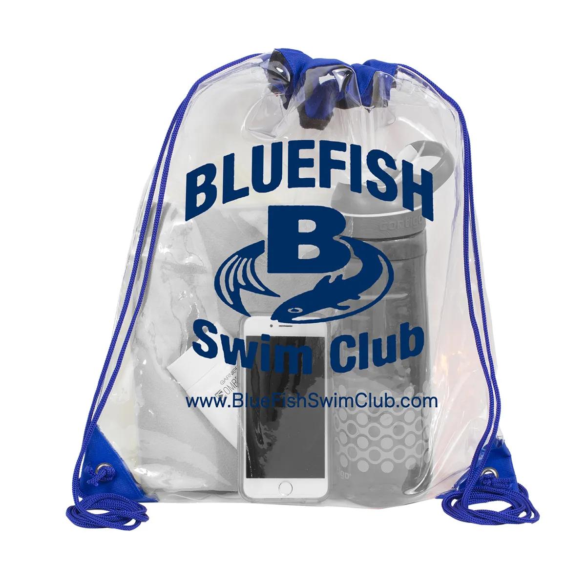 Clear Drawstring Backpack Stadium Compliant PVC - 13 x 16 in - product view 10