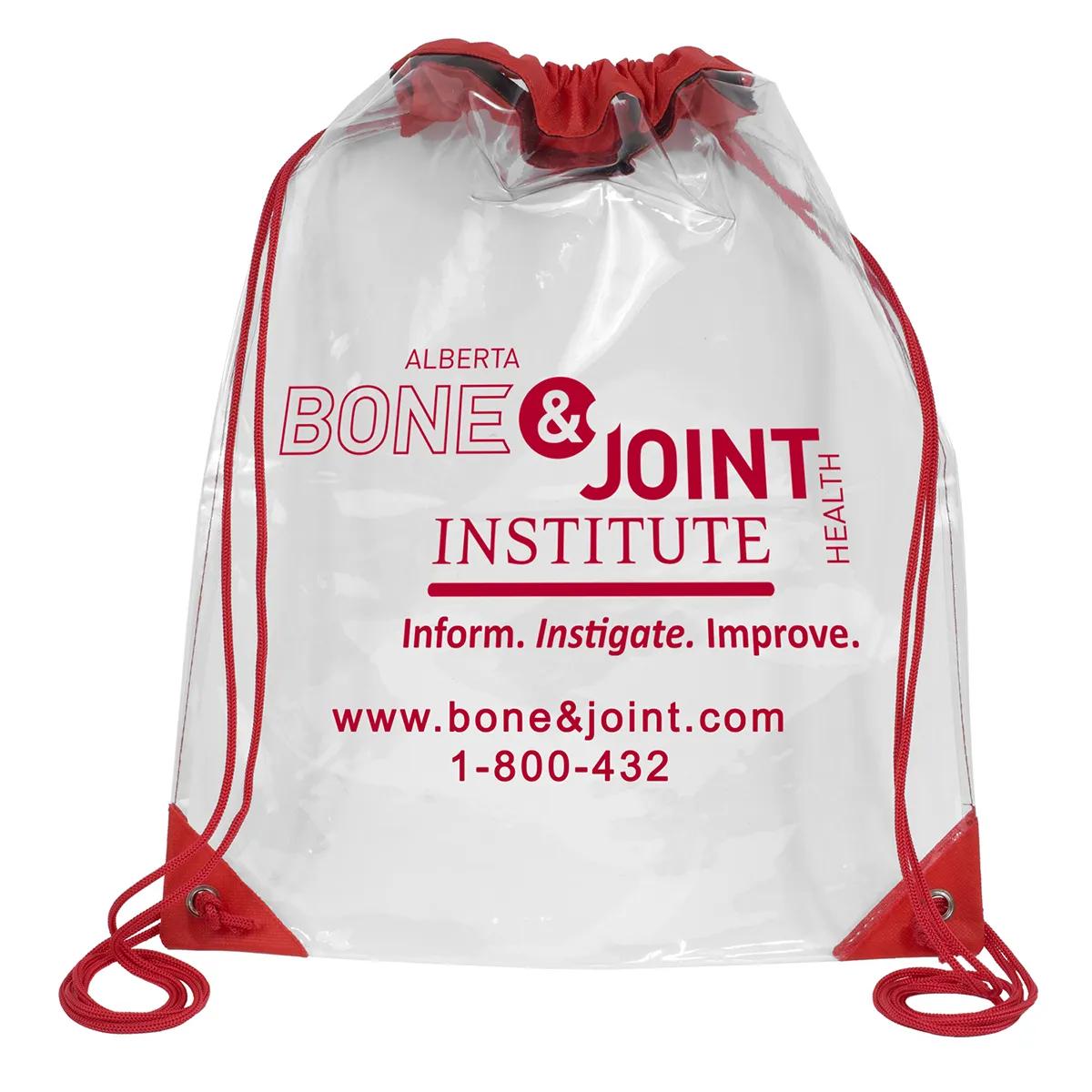 Clear Drawstring Backpack Stadium Compliant PVC - 13 x 16 in - product view 11