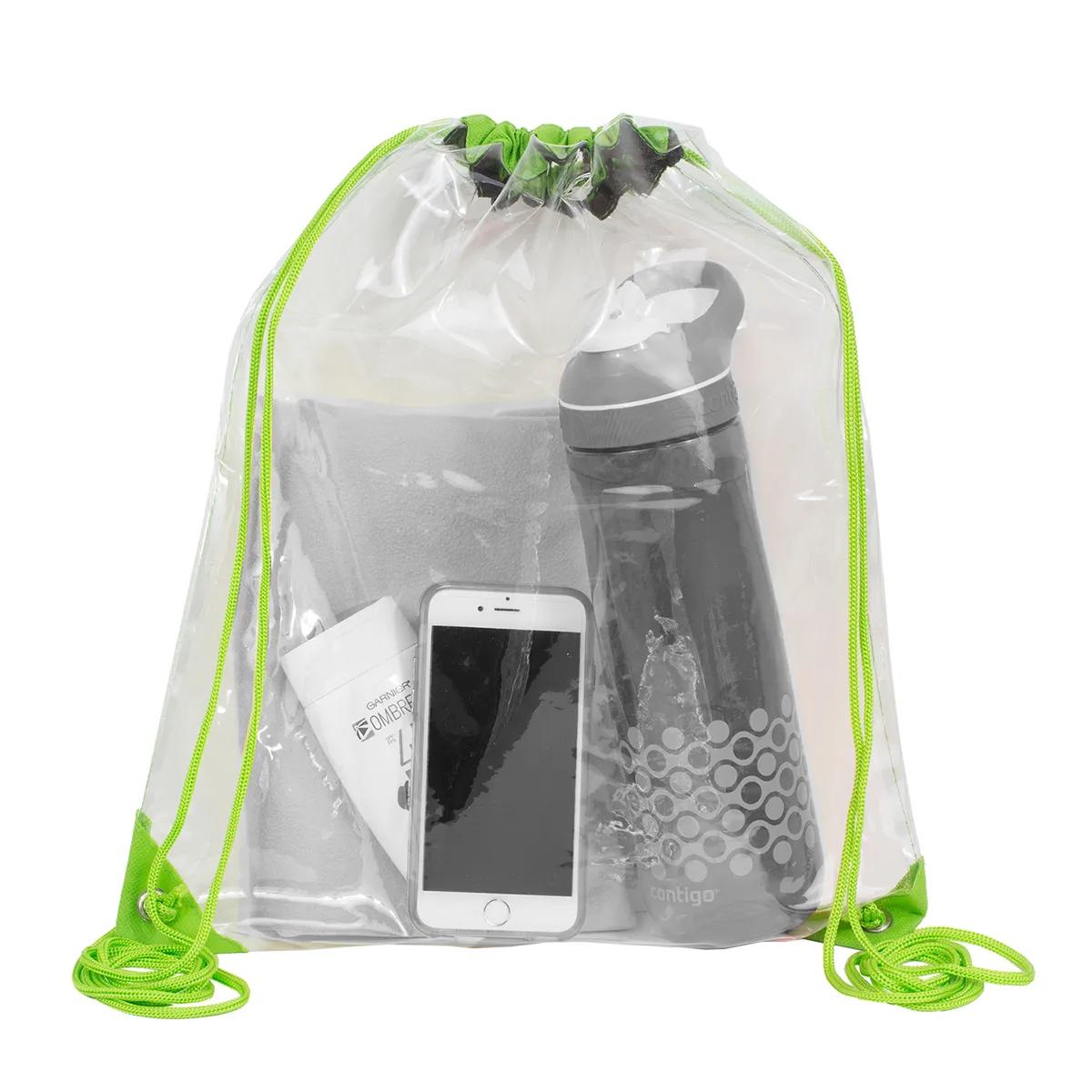 Clear Drawstring Backpack Stadium Compliant PVC - 13 x 16 in - product view 20
