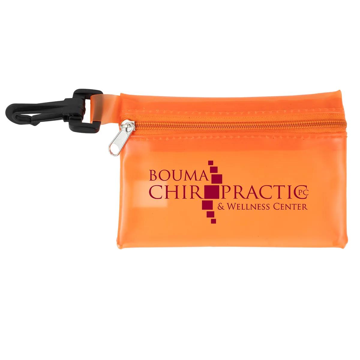 First Aid Protection Pack Vinyl Pouch with Hook - 4.9 x 3.5 in - product view 5