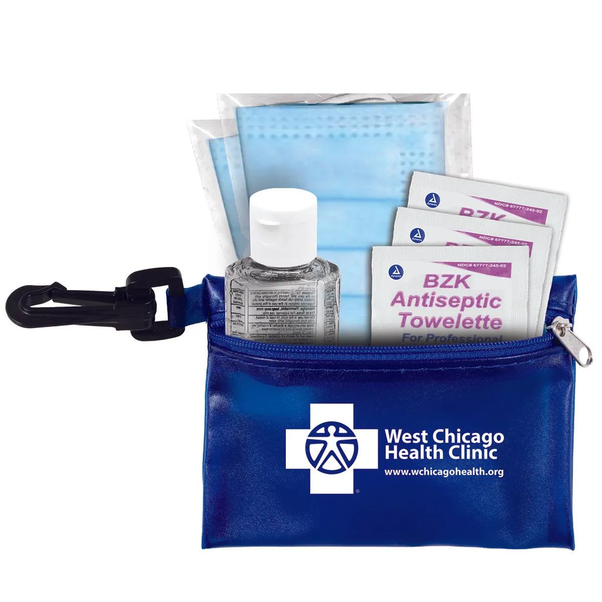 First Aid Protection Pack Vinyl Pouch with Hook - 4.9 x 3.5 in - product view 7