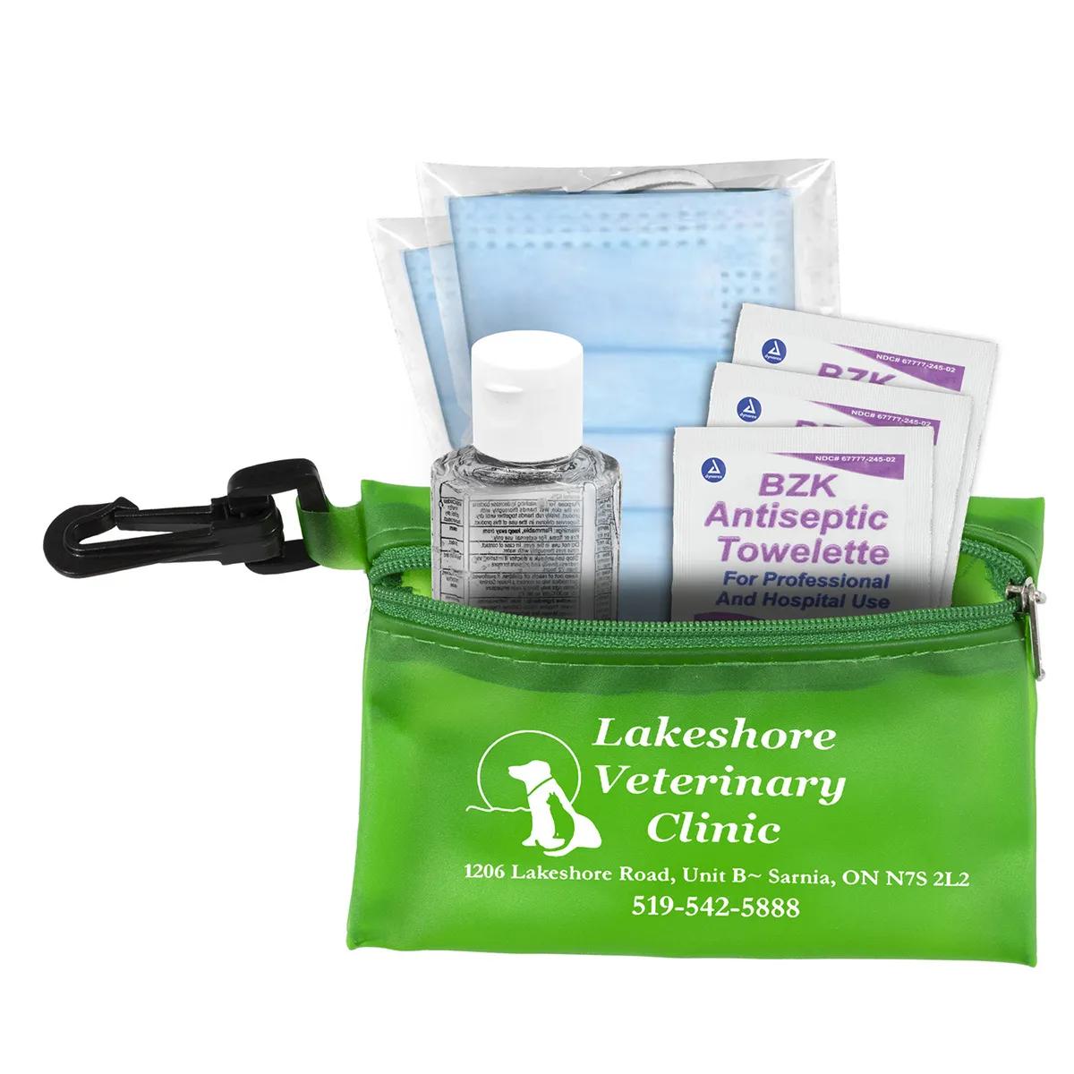 First Aid Protection Pack Vinyl Pouch with Hook - 4.9 x 3.5 in - product view 9