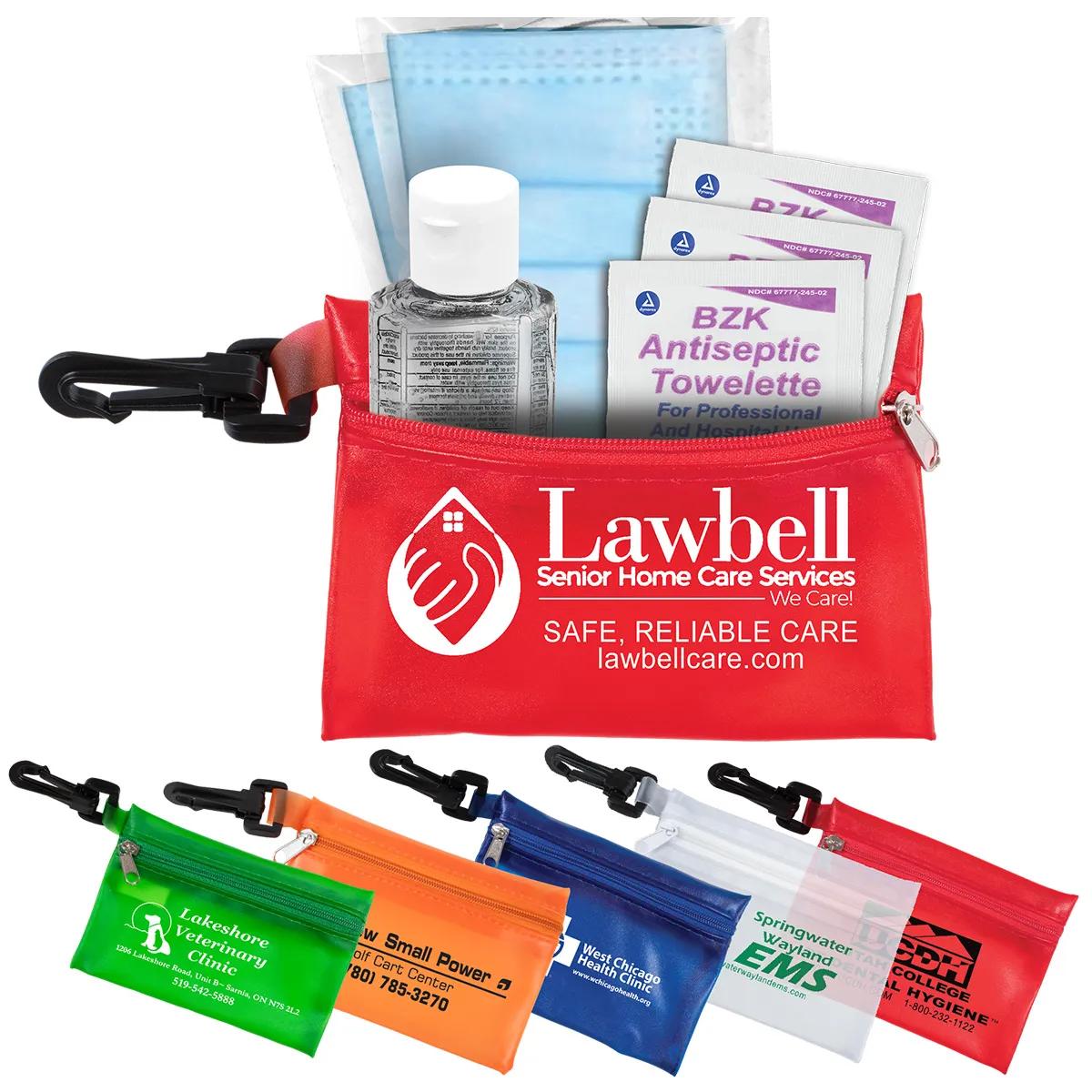 First Aid Protection Pack Vinyl Pouch with Hook - 4.9 x 3.5 in - product view 12