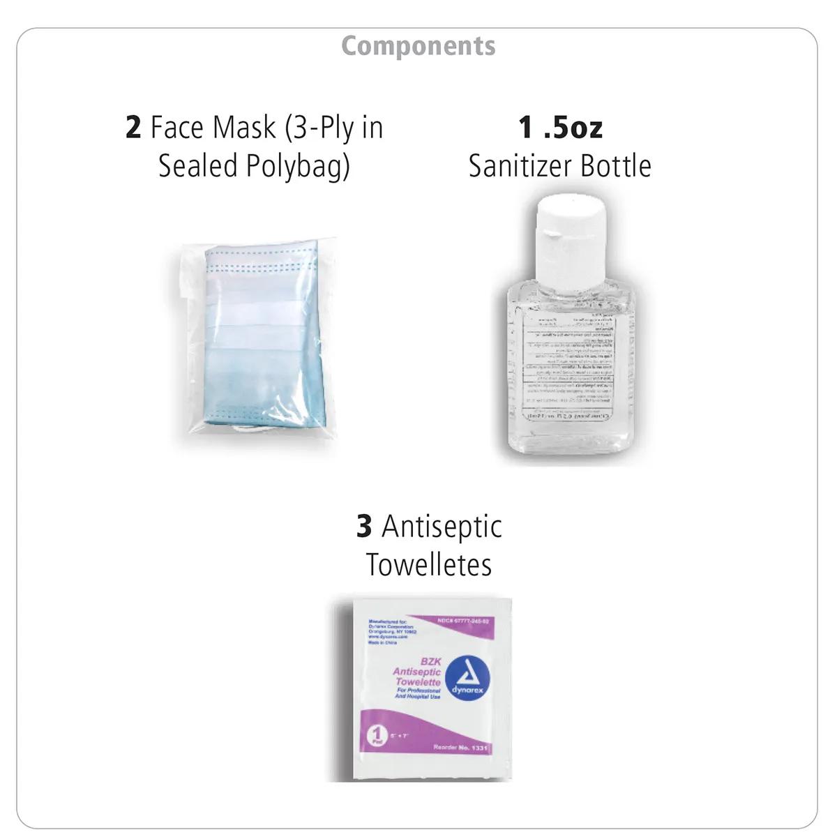 First Aid Protection Pack Vinyl Pouch with Hook - 4.9 x 3.5 in - product view 21