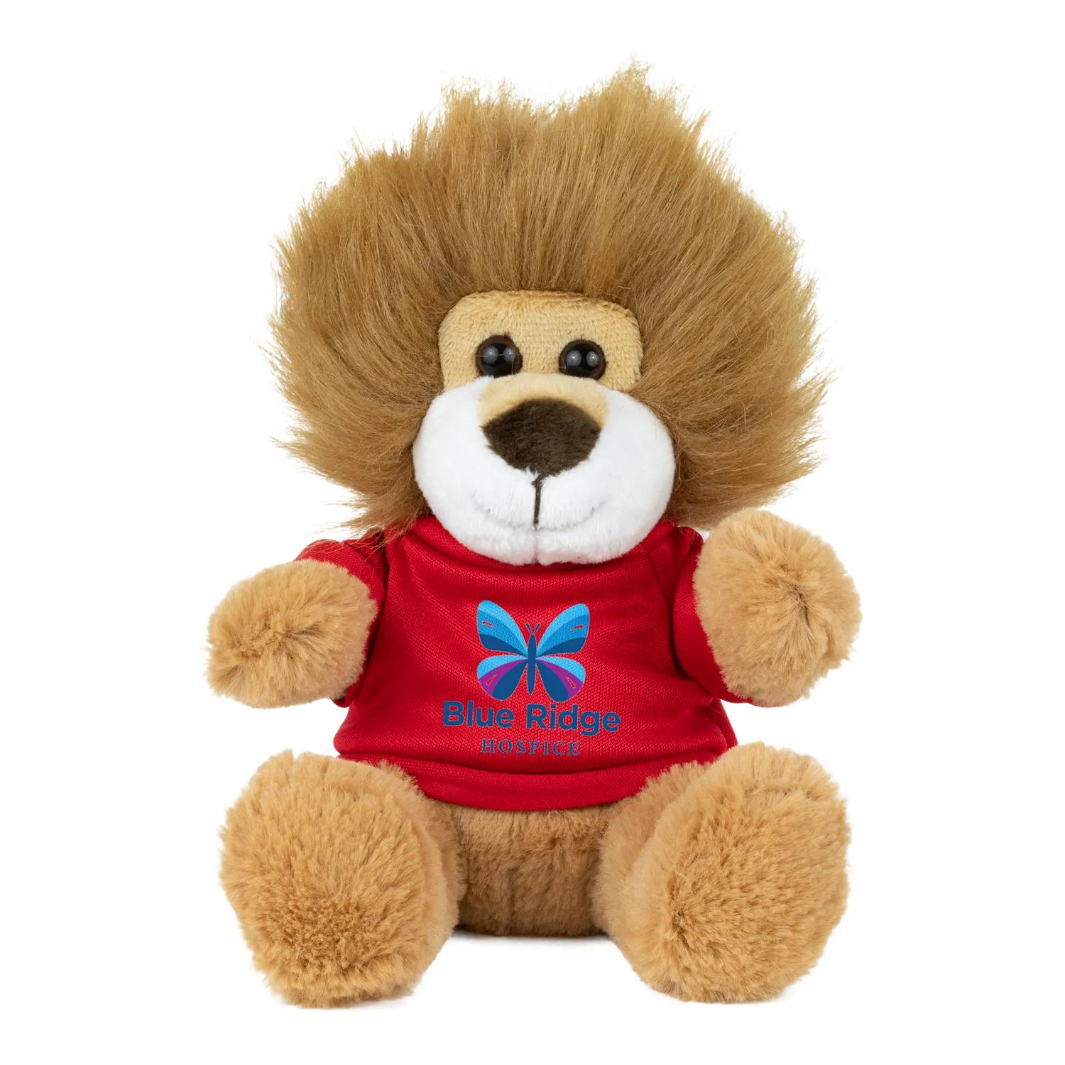 Plush Lion Teddy 6 Inch Polyester with Furry Tail - product view 2