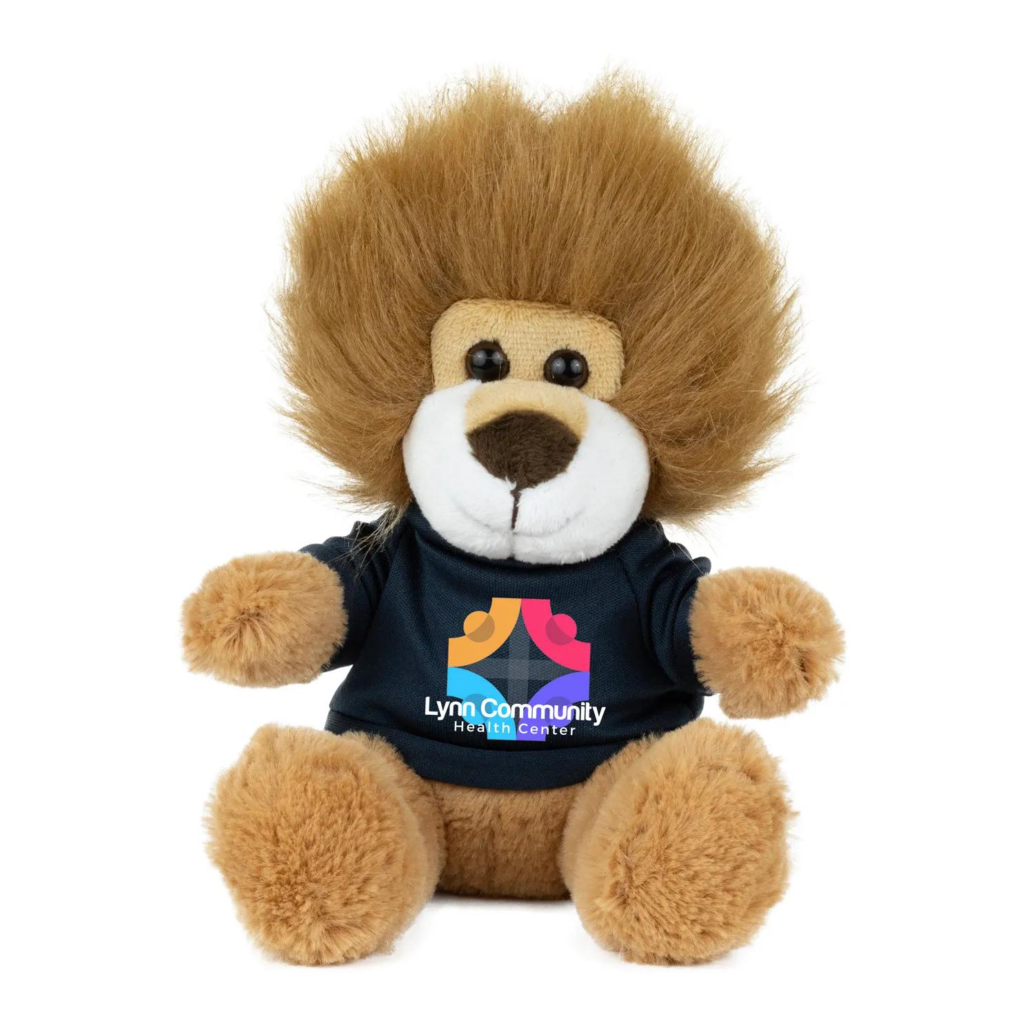 Plush Lion Teddy 6 Inch Polyester with Furry Tail - product view 3