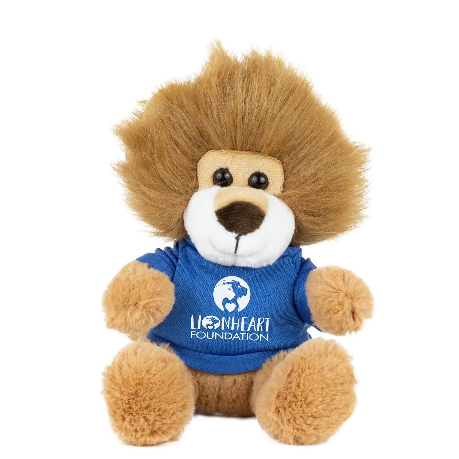 Plush Lion Teddy 6 Inch Polyester with Furry Tail - product view 8