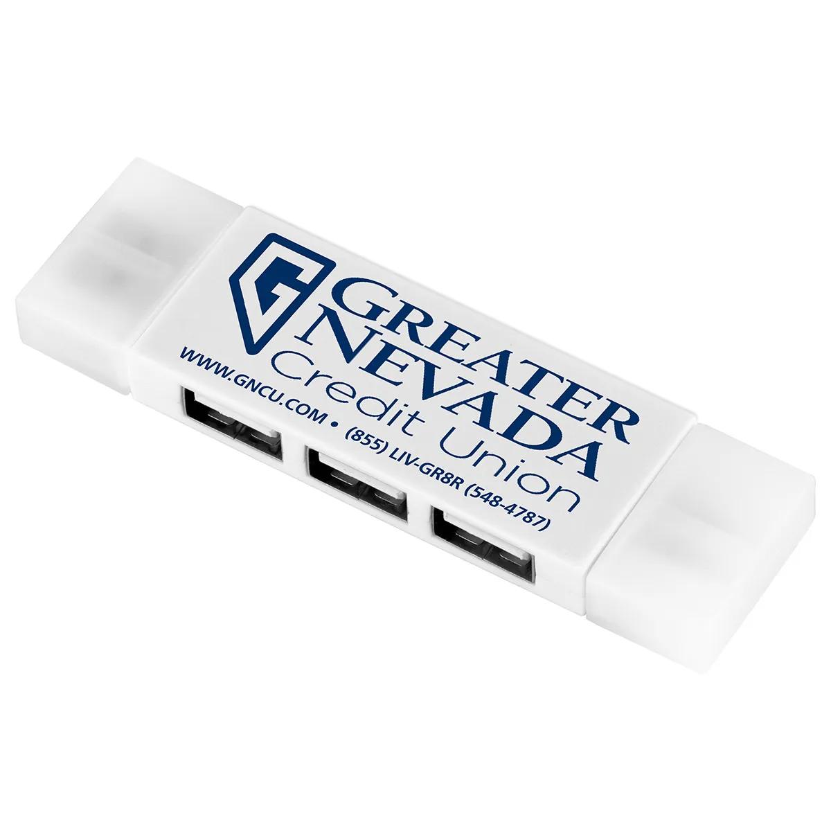 USB Hub 3 Port Mini with Type A Type C Adapter - 3.5 x 1 in - product view 12