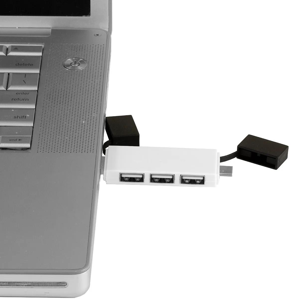 USB Hub 3 Port Mini with Type A Type C Adapter - 3.5 x 1 in - product view 25