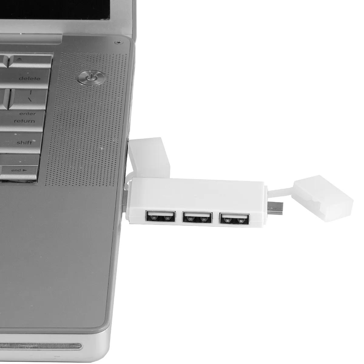 USB Hub 3 Port Mini with Type A Type C Adapter - 3.5 x 1 in - product view 26