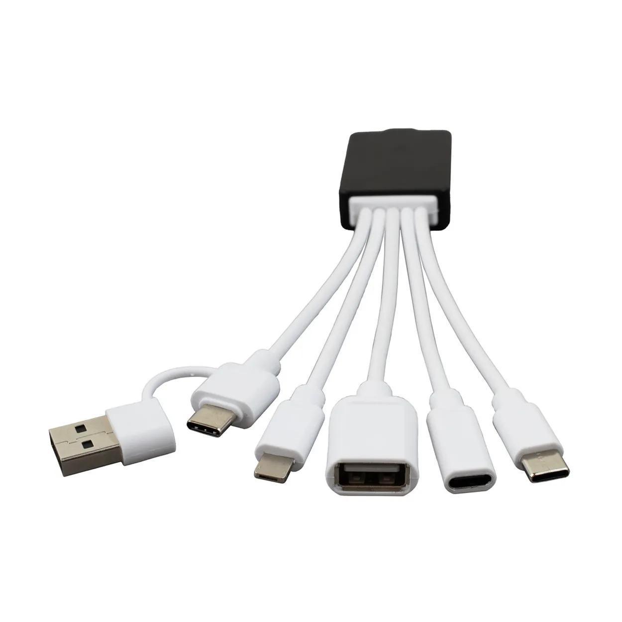 USB Charging Cable with 2-Port Hub Multi-Device - 7.5 in - product view 8