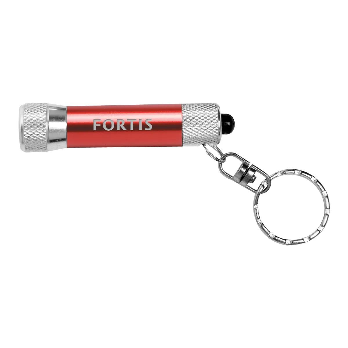 LED Keychain Flashlight Aluminum 3-Light - 2.3 x 0.75 in - product view 2