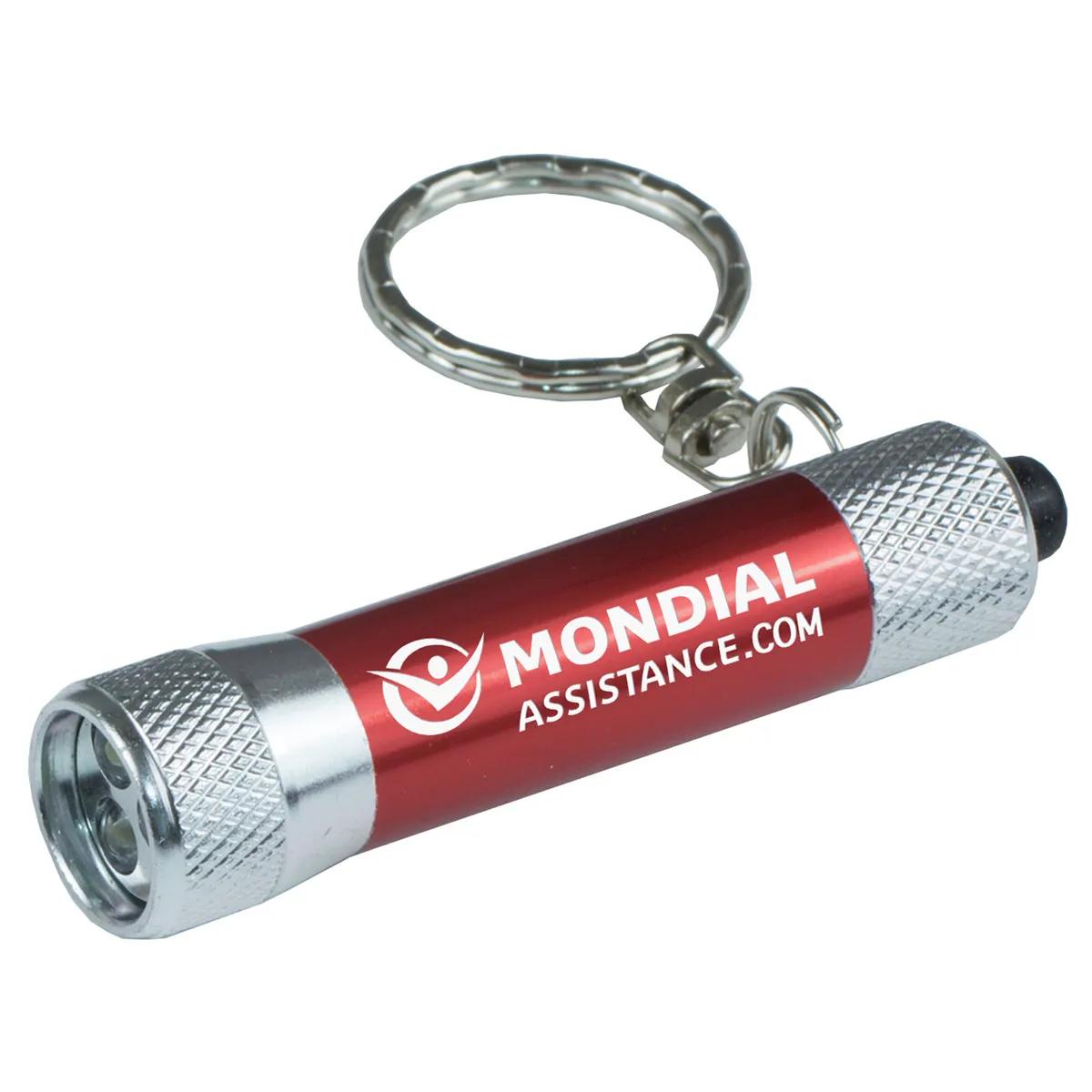 LED Keychain Flashlight Aluminum 3-Light - 2.3 x 0.75 in - product view 6
