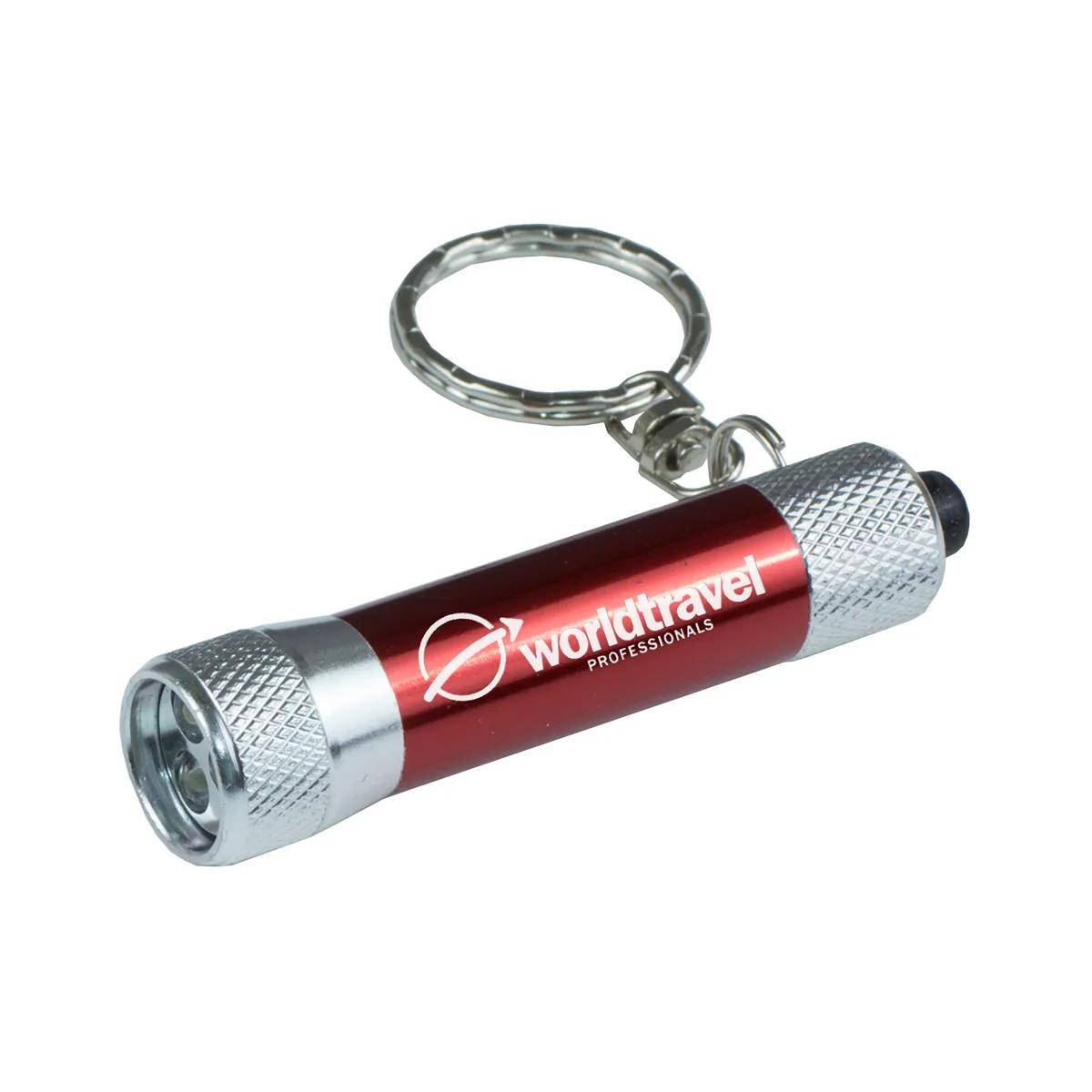 LED Keychain Flashlight Aluminum 3-Light - 2.3 x 0.75 in - product view 8
