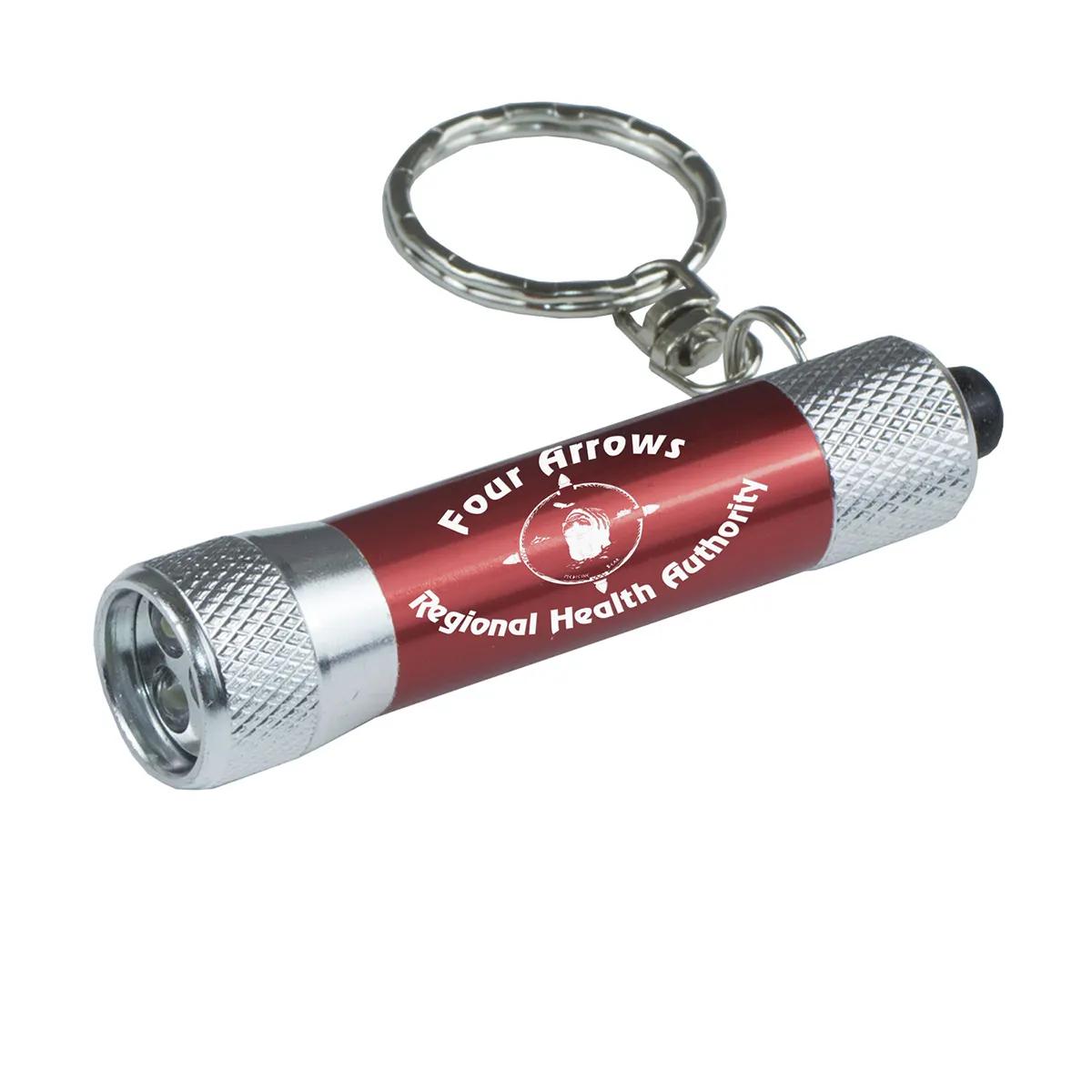LED Keychain Flashlight Aluminum 3-Light - 2.3 x 0.75 in - product view 9