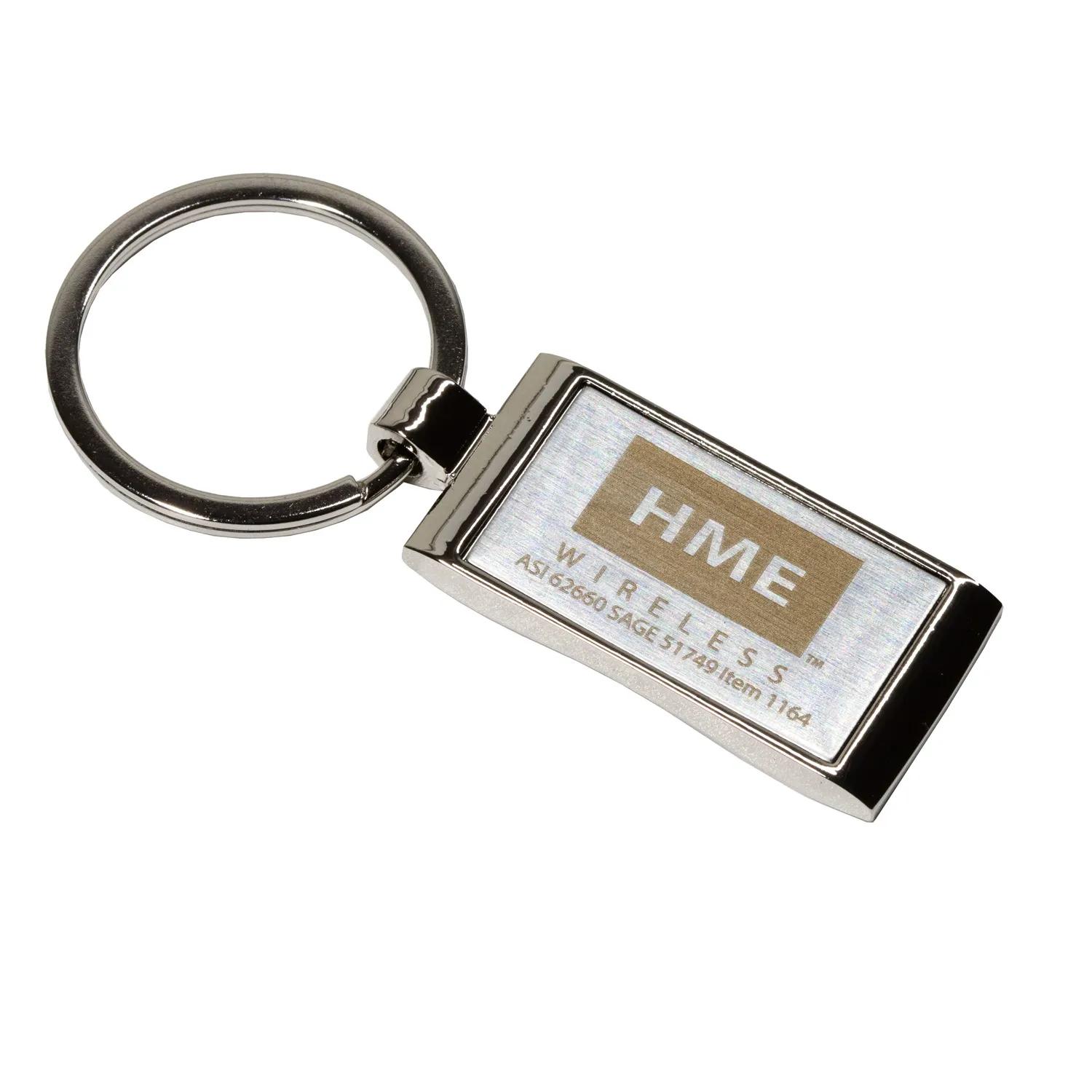 Metal Keychain Laser Engraved Zinc Alloy Matte - 3.25 x 0.9 in - product view 9