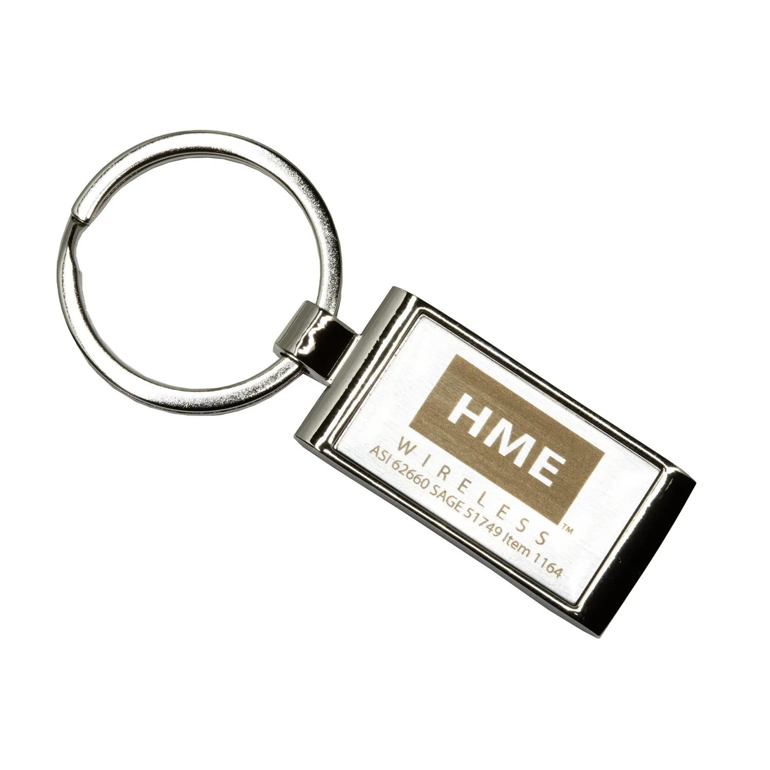 Metal Keychain Laser Engraved Zinc Alloy Matte - 3.25 x 0.9 in - product view 11
