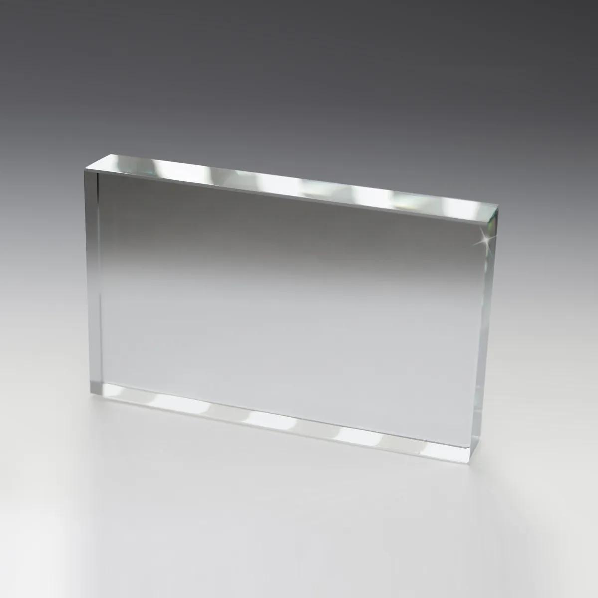Glass Paperweight Rectangle Award Acrylic - 3 x 5 x 0.75 in - product view 6