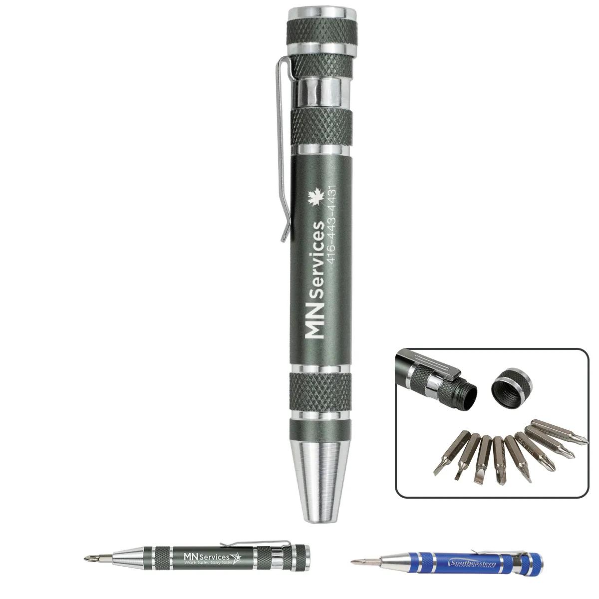 Screwdriver Tool Kit 8-Bit Aluminum Metal Clip - 4.25 x 0.5 in