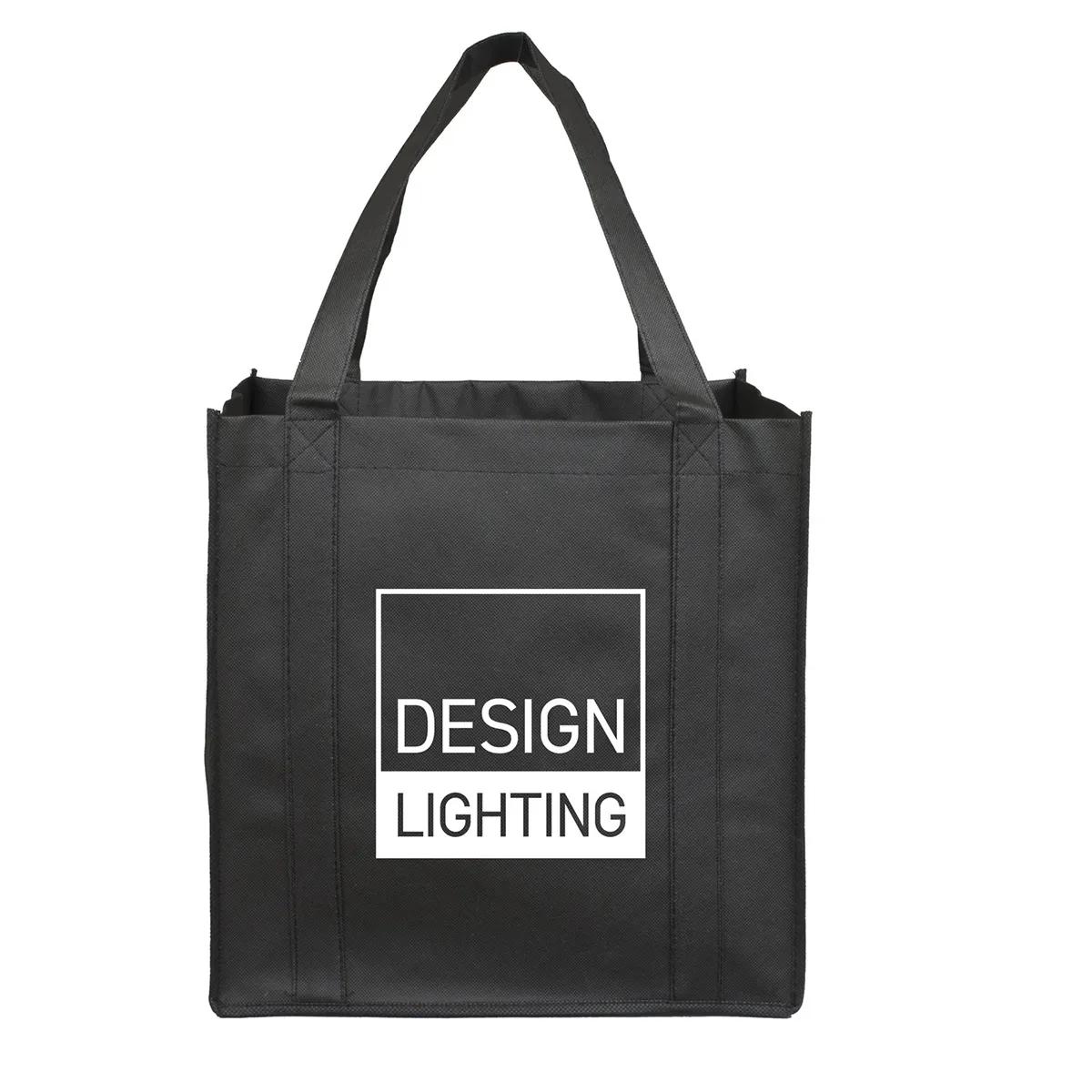 Grocery Shopping Tote Bag Non-Woven 8-Inch Gusset - 12.5 x 13 in - product view 30