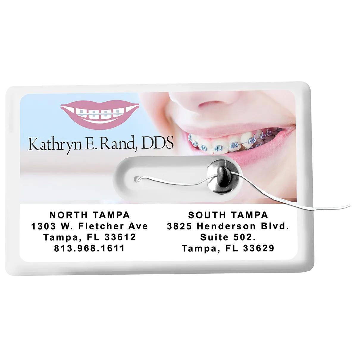 Dental Floss Dispenser Credit Card Size Mirror - 3.4 x 2.1 in - product view 3