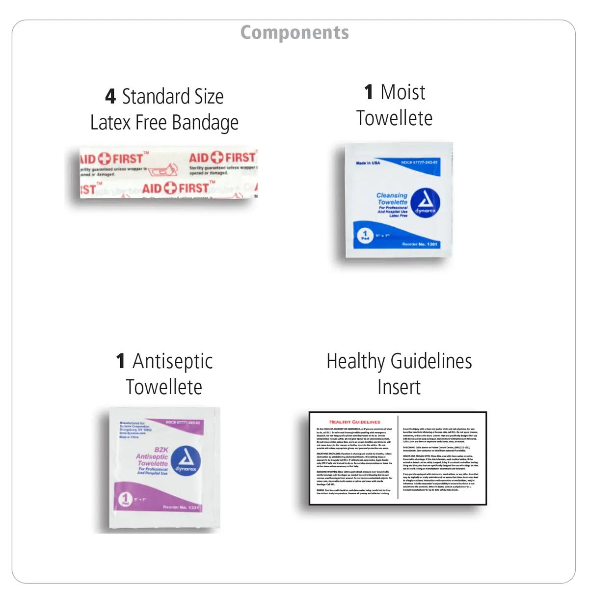 First Aid Kit Economy 7 Piece Vinyl Pouch - 4.5 x 2.9 in - product view 2