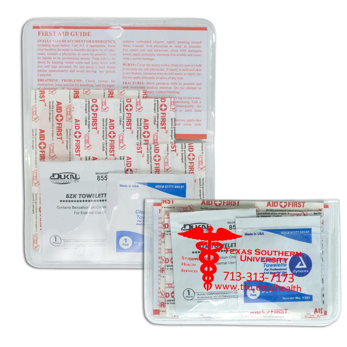 First Aid Kit Economy 10 Piece Vinyl Pouch - 4.5 x 2.9 in - product view 30