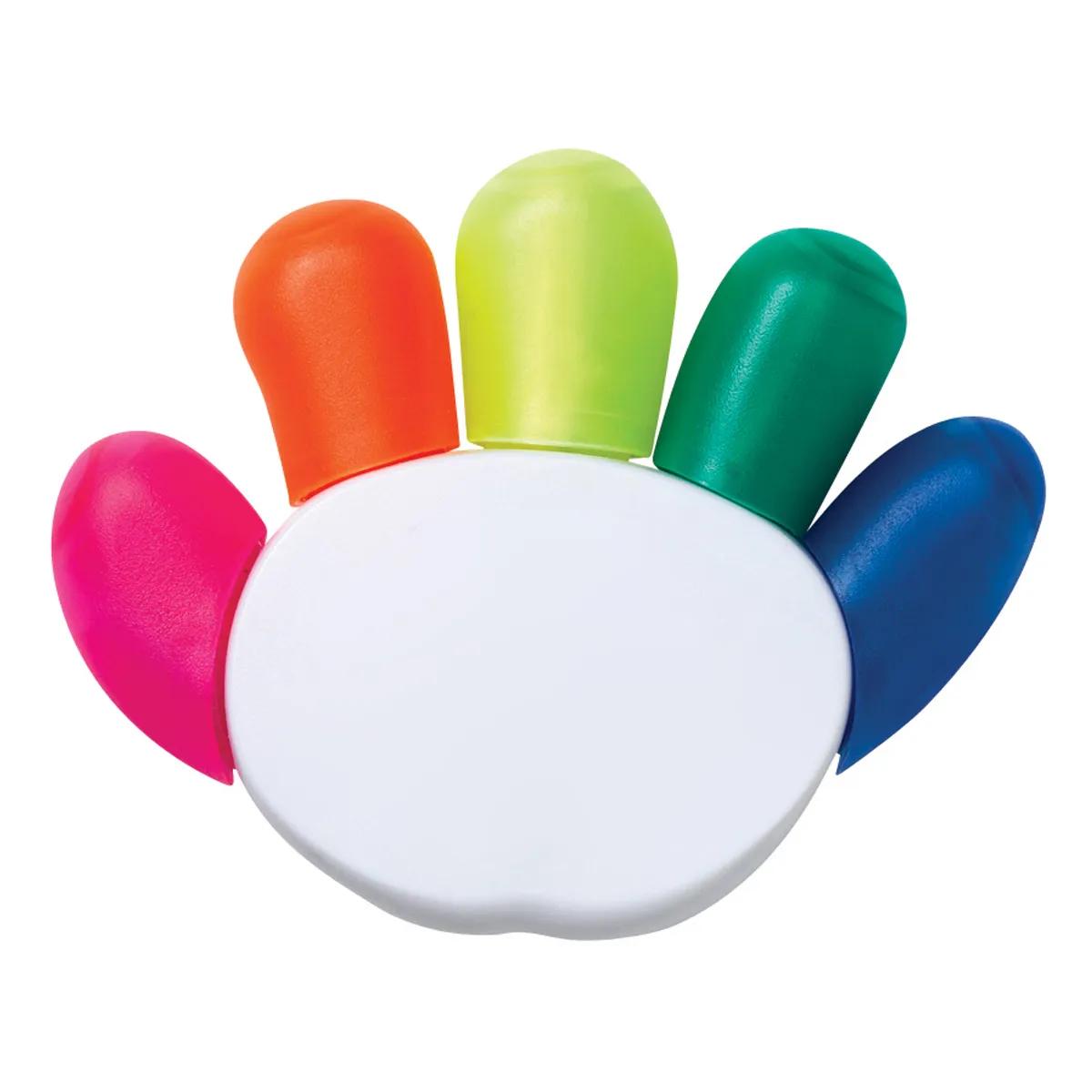 Hand Shaped Highlighter 5 Color Spot Color Print - 3.75 x 3 in - product view 4