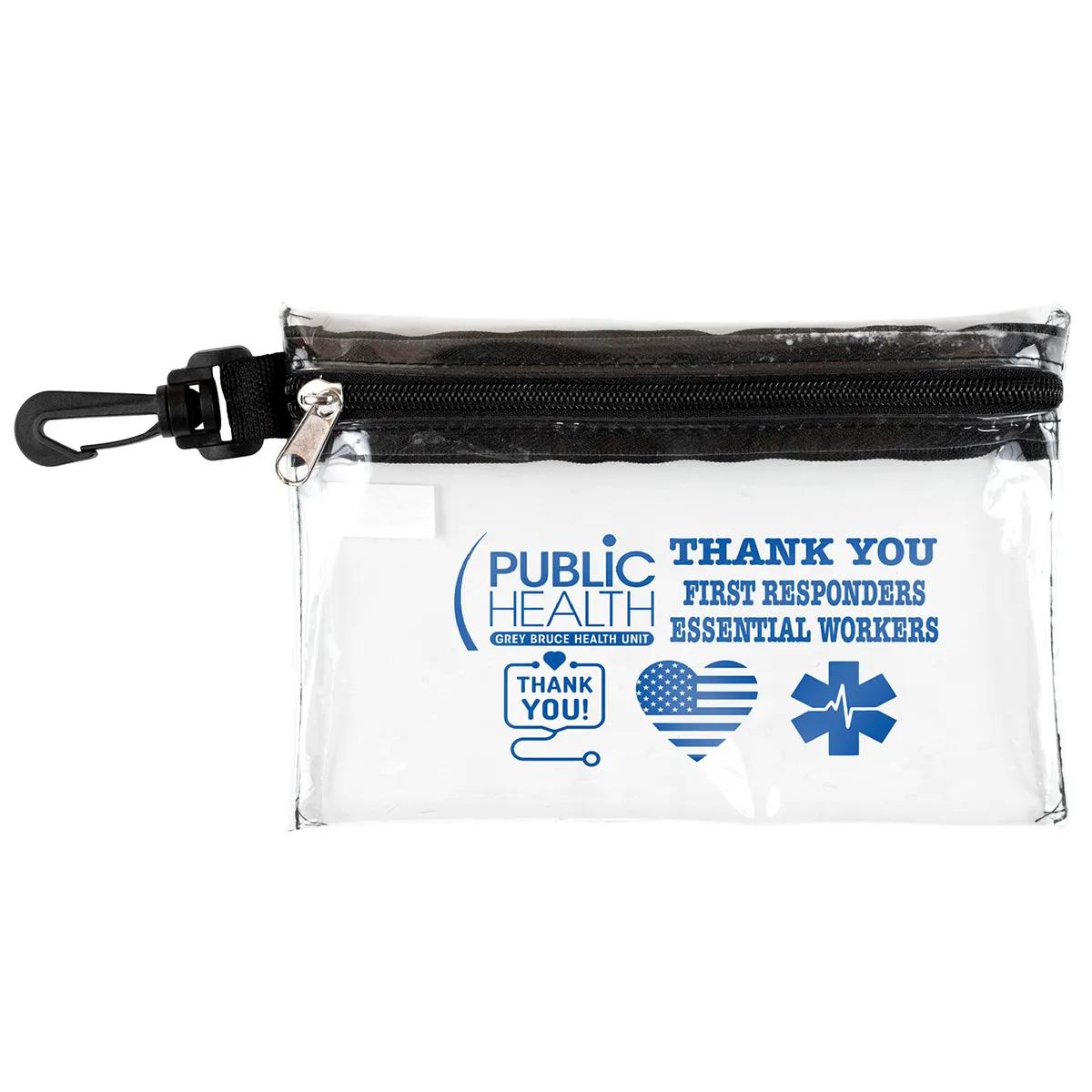 Protective Face Mask Gloves First Aid Kit Zipper - 7.5 x 5 in - product view 14