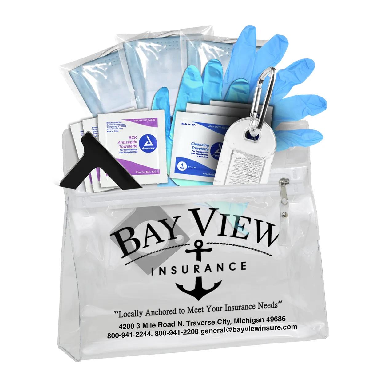 First Aid Kit Complete 14 Piece Sanitizer Zipper - 9.5 x 8.25 in - product view 3