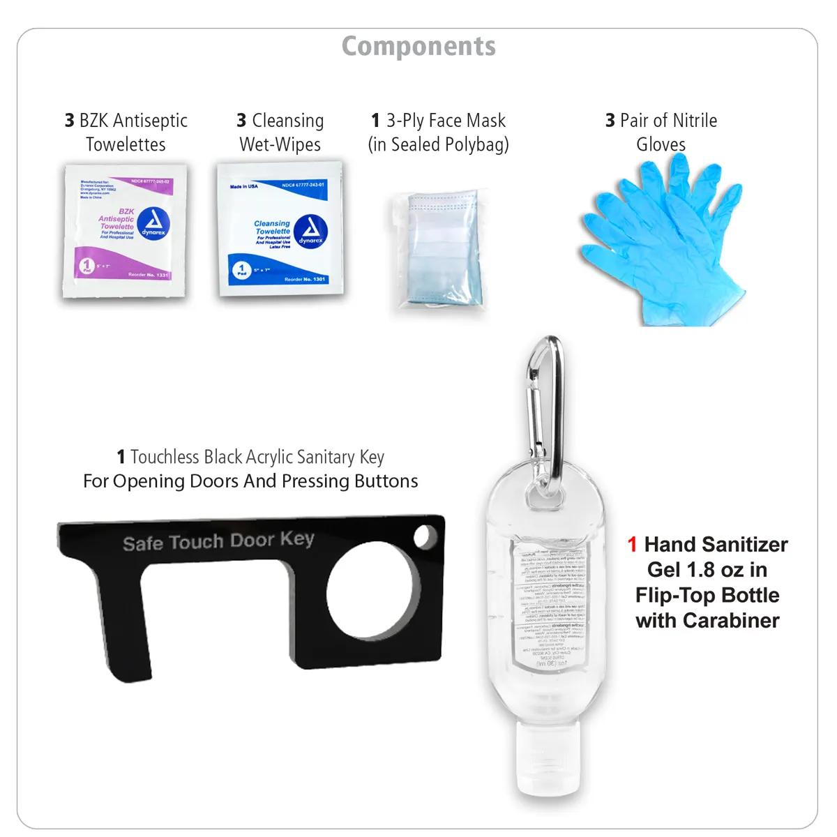 First Aid Kit Complete 14 Piece Sanitizer Zipper - 9.5 x 8.25 in - product view 17